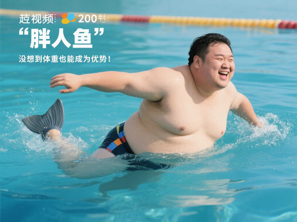 200斤‘胖人鱼’爆红网络，自曝：胖也有优势，浮力更大，曾为形象困扰